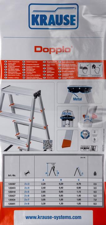 Produktbild Krause Leiter doppelseitig Dopplo 120403 (Trittleiter)