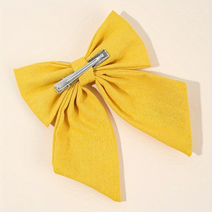 Produktbild Activity Board 1pc niedliche Blume Stickerei Schleife Haarspange, gemischte Farbe, Polyester, Mode (1 Stk.)