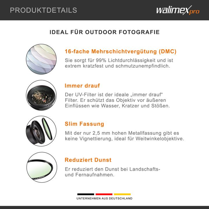 Produktbild Walimex UV-Filter Slim Super DMC 95mm (95 mm, UV-Filter, 95 mm)