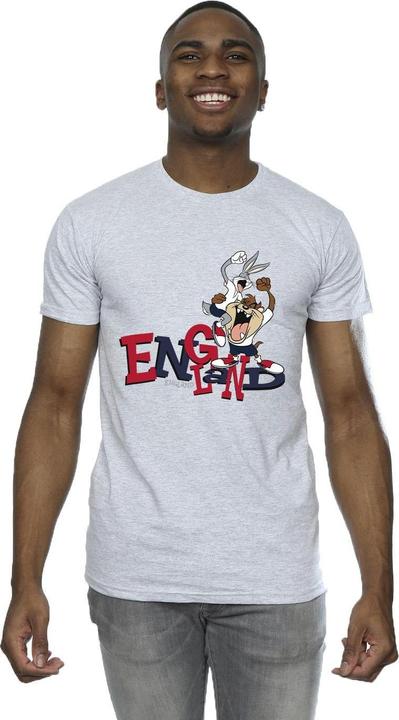 Actual product image Looney Tunes Mens Bugs & Taz England T-Shirt (L)