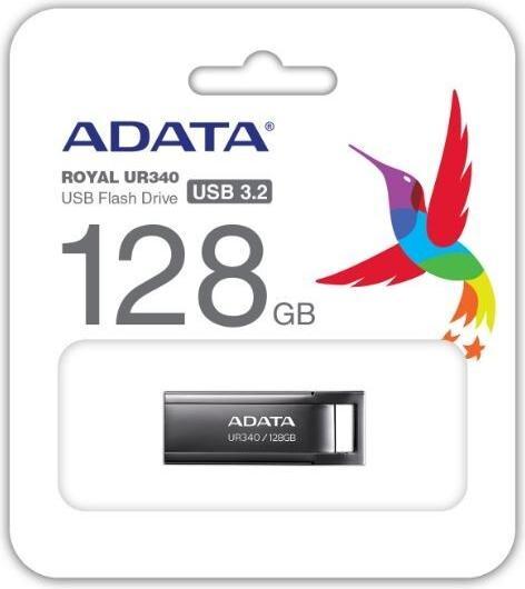 Adata UR340 USB flash drive USB Type-A 3.2 Gen 2 (3.1 Gen 2) Black (128 GB, USB-A)