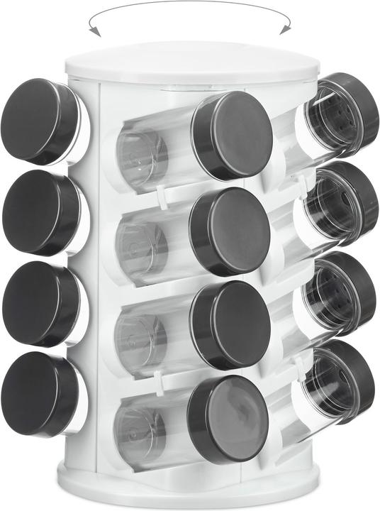 Actual product image Relaxdays Spice Rack with 16 Jars