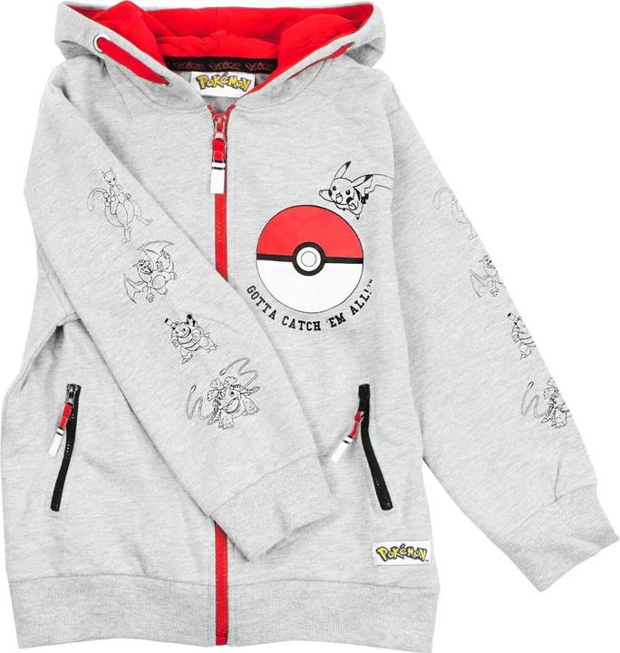 Produktbild Pokémon Gotta Catch Em All Hoodie mit durchgehendem Reissverschluss Jungen (116)