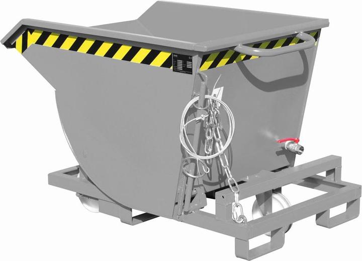 Immagine prodotto eurokraft pro Cassone ribaltabile per trucioli con ruote in poliammide, capacità 0,3 m³ (300 l)