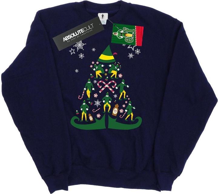 Actual product image Elf Womens/Ladies Christmas Tree Sweatshirt (XL)