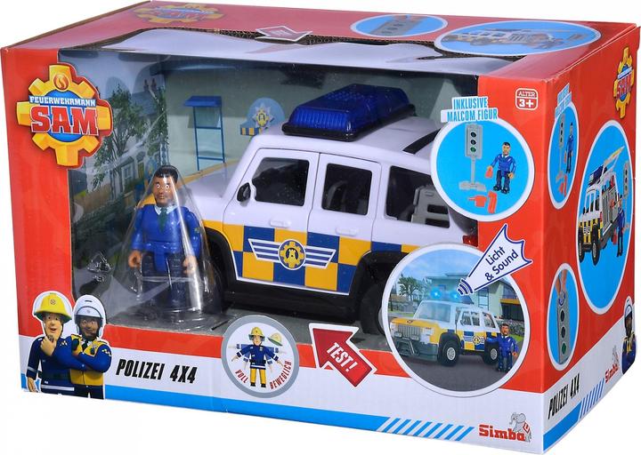 Immagine prodotto Simba FS Sam auto della polizia 4x4 con figura