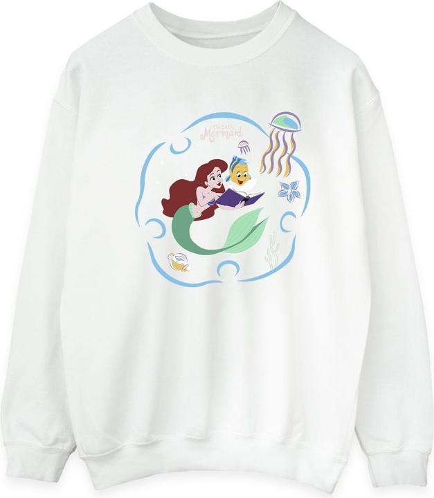 Actual product image Disney Mens The Little Mermaid Reading A Book Sweatshirt (M)