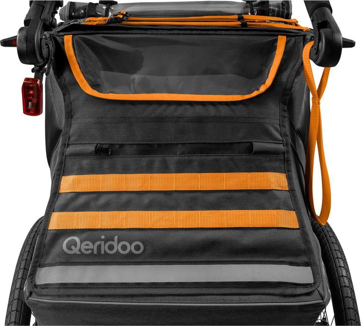 Produktbild Qeridoo Kinderfahrradanhänger Kidgoo 2 FIDLOCK Edition orange