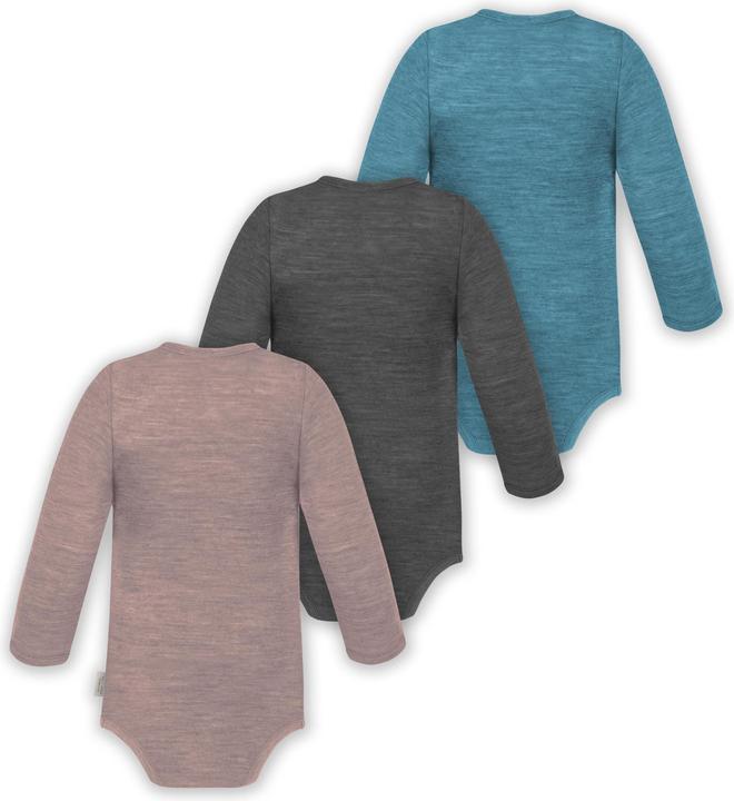 Immagine prodotto Normani Confezione da 3 pezzi di body a maniche lunghe in merino per bambino e bambina - 9355 (44)