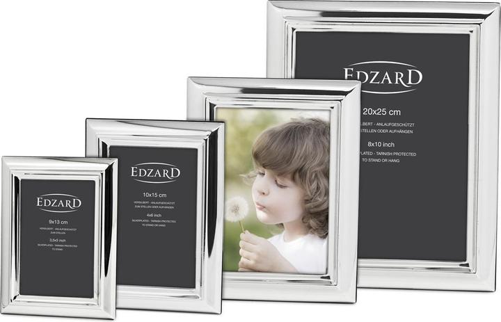Immagine prodotto Edzard Cornice Florence per foto 20 x 25 cm, placcata in argento, resistente all'appannamento (20 x 25 cm)