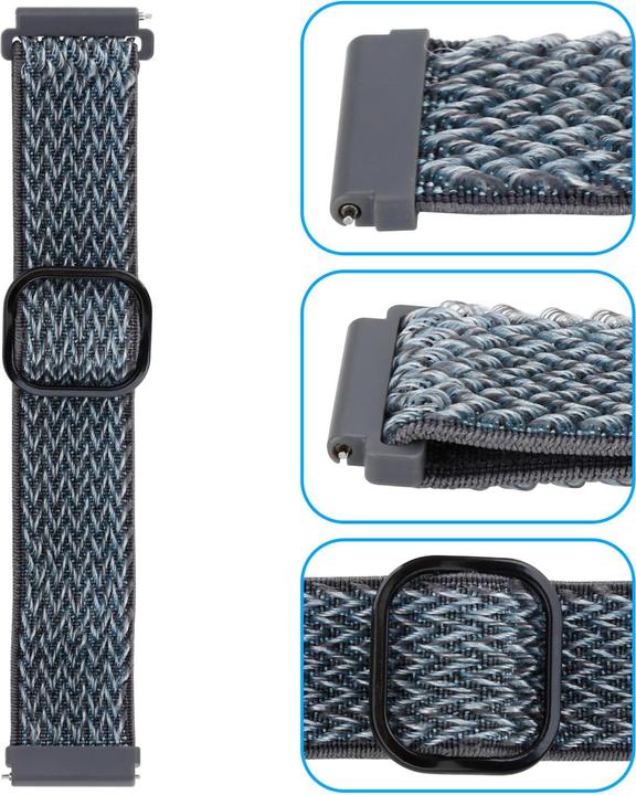 Actual product image Cadorabo Wristband for Samsung Galaxy Gear (22 mm, Nylon)