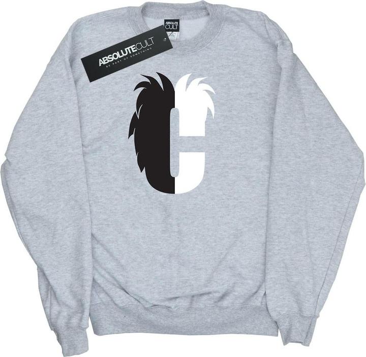 Actual product image Disney Girls Alphabet C Is For Cruella De Vil Sweatshirt (140, 146)