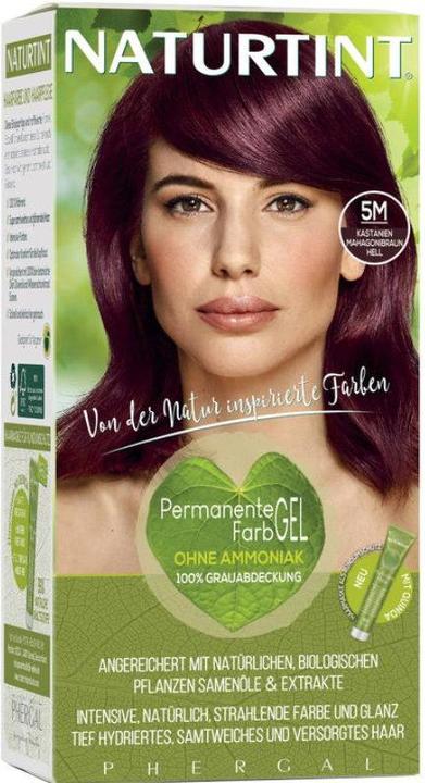 Naturtint Gel colorant permanent pour cheveux 5M châtaigne acajou clair sans ammoniaque (5M Marron Acajou Clair sans ammoniaque)