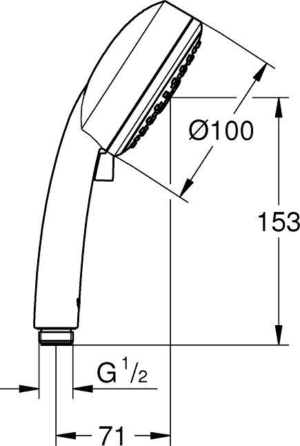 Produktbild Grohe Vitalio Comfort 100 Handbrause (3 Strahlarten)
