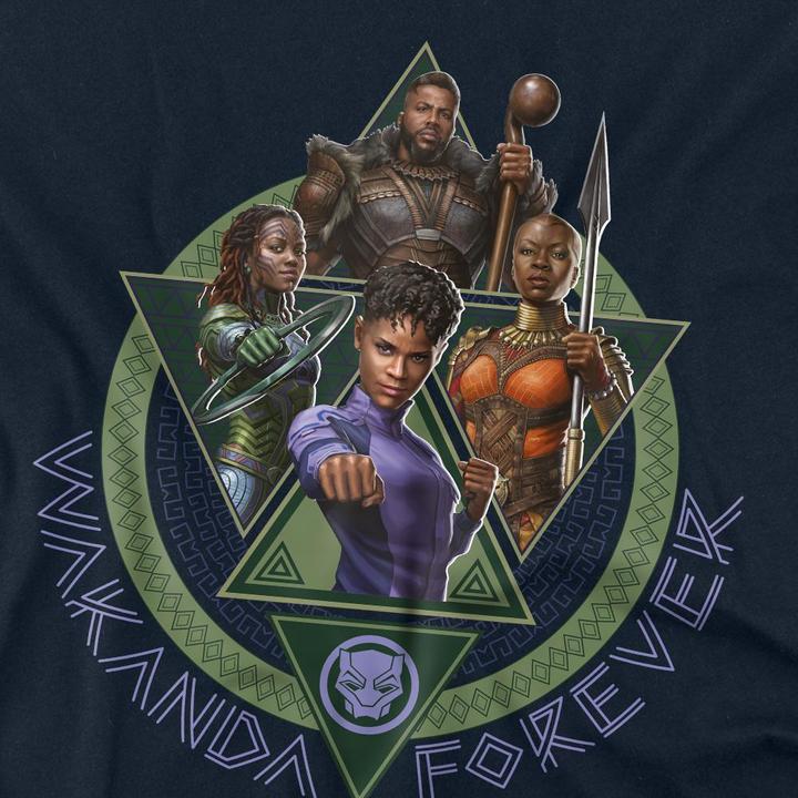 Actual product image Black Panther: Wakanda Forever Unisex Adult Shuri Okoye Nakia M'baku T-Shirt (S)