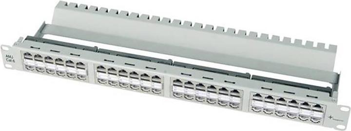 Produktbild Telegärtner Patch Panel - RJ-45/RJ-11/RJ-12 X 48 - Hellgrau, RAL 7035 - 1U - 4