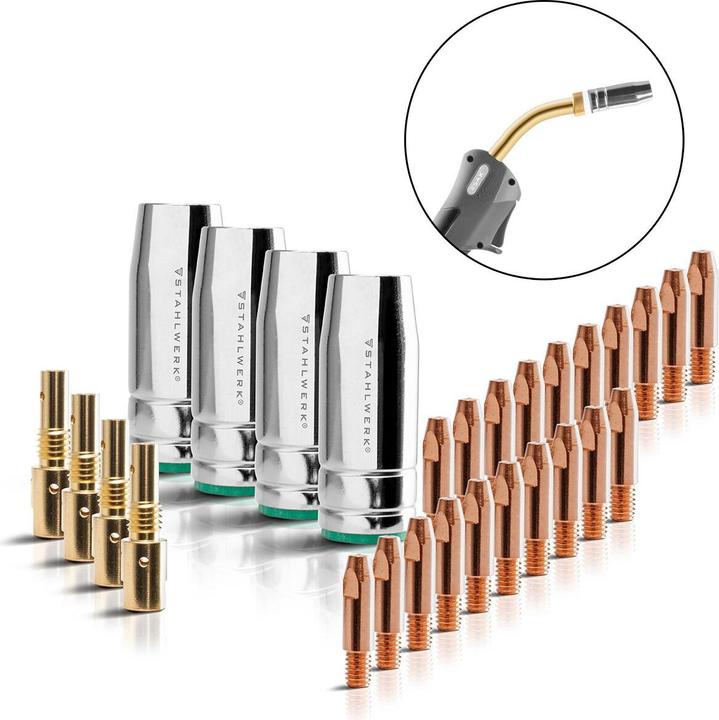 Produktbild Stahlwerk Verschleissteile Set 28-teilig MIG MAG Alu für AK25/MB25 Schweissbrenner