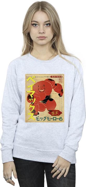 Immagine prodotto Disney Big Hero 6 Baymax Baymax Newspaper Felpa Donna (M)