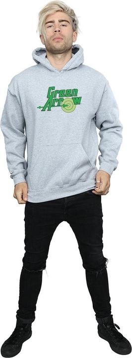 Actual product image Mens Green Arrow Text Logo Hoodie (M)