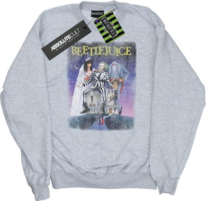 Beetlejuice Distressed Poster Sweatshirt aus Baumwolle