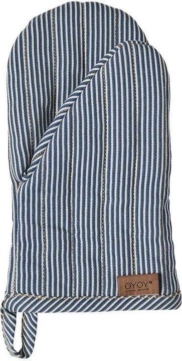 Actual product image Oyoy Kitchen glove Striped Denim Blue/White (Organic cotton)