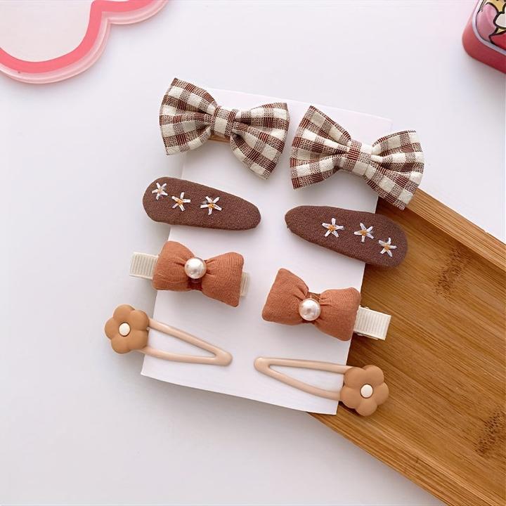 Activity Board 8pcs Stern Herz Bogen Knoten Blume kleine Dekoration Haarnadeln, niedlich Haarspangen Geschenk (8 Stk.)