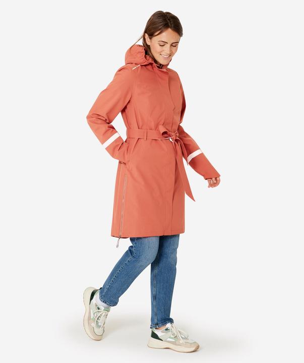 Image du produit Btwin Regentrenchcoat City 940 imperméable femme terracotta (M)