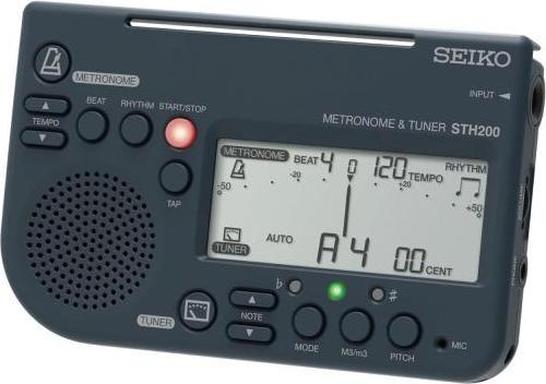 Actual product image Seiko Metronom STH-200 mit Stimmgerät-Funktion mit Tuch
