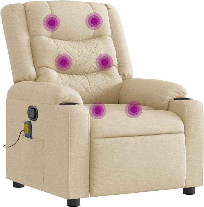 Immagine prodotto VidaXL Sedia da massaggio in tessuto crema