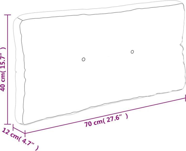 Produktbild VidaXL Palettenkissen Palettenpolster Palettensofa Rückenkissen Blattmuster (70 x 40 x 12 cm)