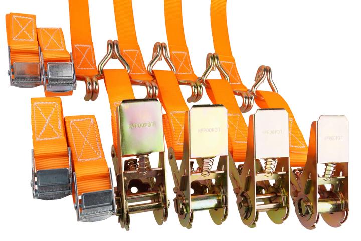 Actual product image Orange-Line Poleyster lashing strap set 25 mm in case