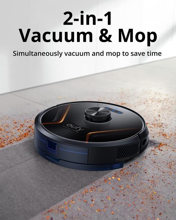 Image du produit eufy RoboVac X8 Robot Aspirateur Noir Compatible avec Amazon Alexa, compatible avec Google Home, Vocal... (Robot d'aspiration et de nettoyage)