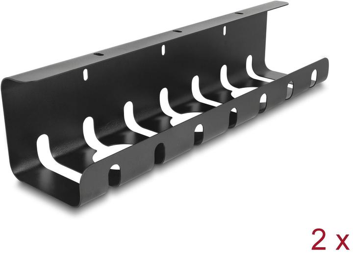 Actual product image Delock Cable holder for under-sink mounting black set of 2