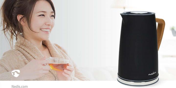Immagine prodotto Nedis Bollitore | 1,7 l | Soft-Touch | Nero | Ruota di 360 gradi | Elemento riscaldante nascosto | S (1.70 l)