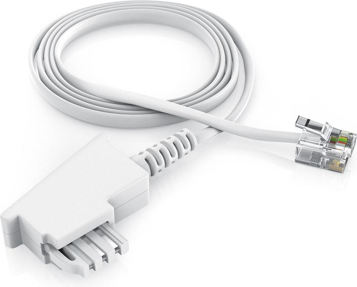Immagine prodotto CSL Cavo telefonico piatto, spina TAE-F a RJ11, presa telefonica a telefono, cavo piatto, fax