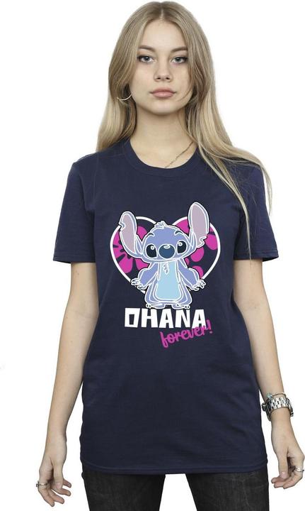 Image du produit Disney - T-shirt LILO AND STITCH OHANA FOREVER HEART - Femme (M)