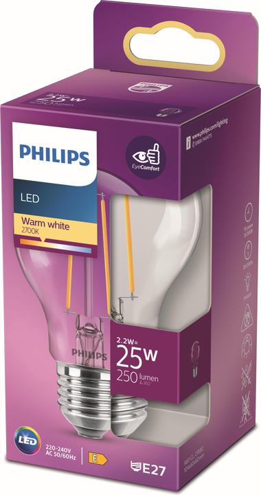 Productafbeelding Philips Lamp (E27, 2.20 W, 250 lm, 1 x, E)