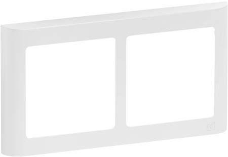 Actual product image LK FUGA SOFT frame incl. mounting frame 2 x 1 module horizontal, white- In pocket for D