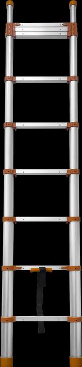 Actual product image CarTech Telescopic ladder 2.6m 1-piece aluminium (Single ladder, 48 cm)