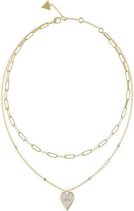 Guess Love Me Tender Delicate Gold Plated Double Necklace JUBN03244JWYGT/U (Edelstahl)