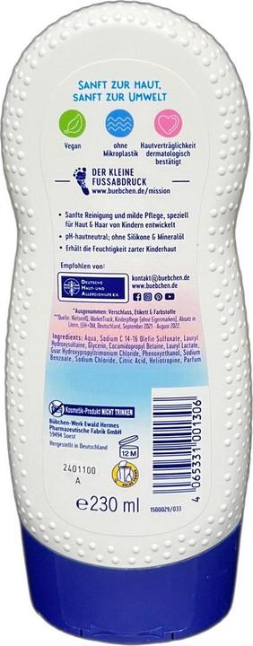 Actual product image Bübchen Shampoo & Shower Gel 230ml Gentle Darlings