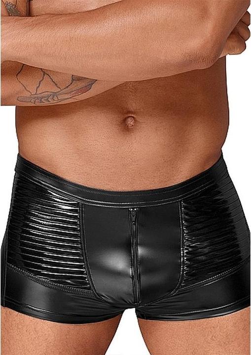 Image du produit Noir Handmade Short à effet mouillé avec plis en PVC (XL)