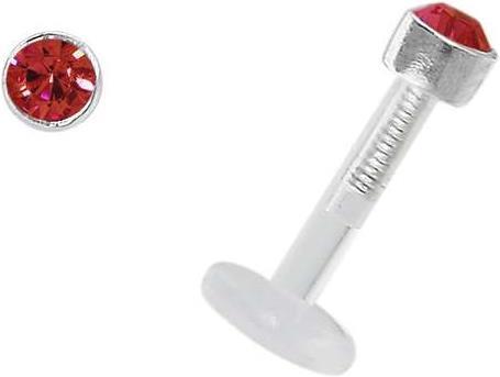 Produktbild Bijouteria Piercing für Lippe/Tragus (Bioplast, Silber 925, Swarovski Kristall)