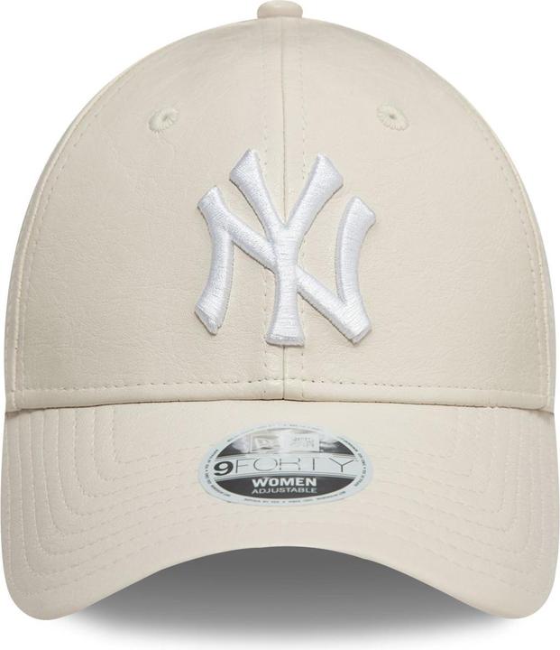 Produktbild New Era 9Forty Damen Cap - KUNSTLEDER NY Yankees beige