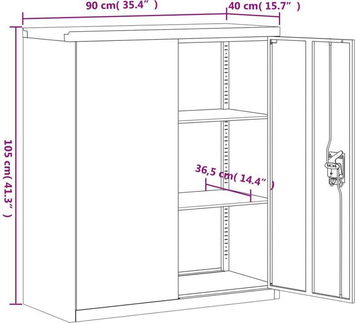 Immagine prodotto VidaXL Bakarne (90 x 40 x 105 cm)