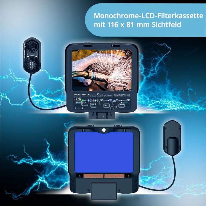 Produktbild Stahlwerk Schweisshelm RAPTOR 3-in-1 Automatik-Schweissermaske mit LED-Licht