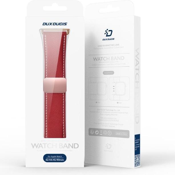 Dux Ducis YA Armband (42 mm, 44 mm, 45 mm, 49 mm, Echtleder, Apple Watch Series 3, Apple Watch Series 4, Apple Watch Series 5, Apple Watch Series 6, Apple Watch Series 7, Apple Watch Series 8, Apple Watch Series 9, Apple Watch SE, Apple Watch Ultra, Apple Watch Ultra 2, Apple Watch Series 1, Apple Watch Series 2)