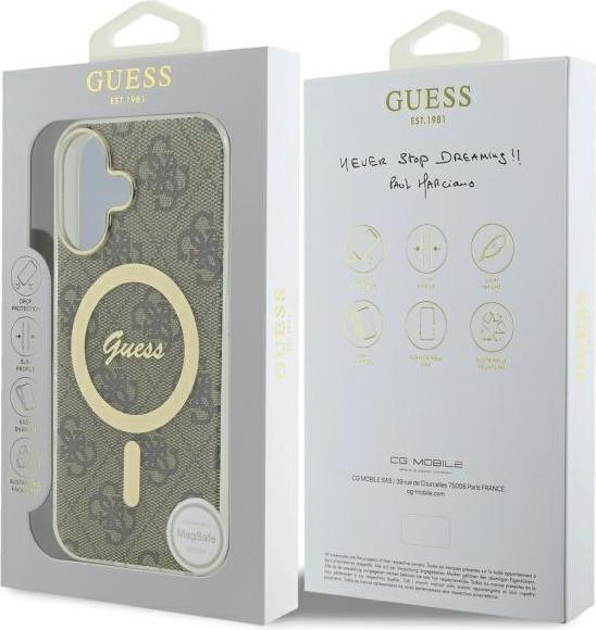 Produktbild Guess GUHMP16SH4STW iPhone 16 6.1" brązowy/brown hardcase IML 4G MagSafe (Apple iPhone 16)