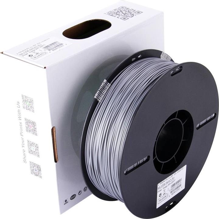 Image du produit eSUN Filament PLA+ 1,75mm Silver 1kg 3D (PLA, 1.75 mm, 1000 g, Argent)