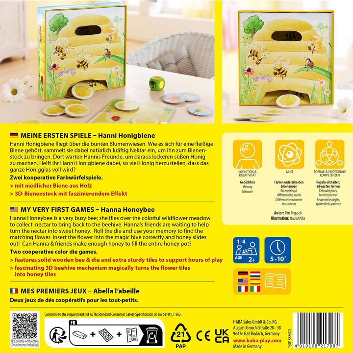 Image du produit Haba Mes premiers jeux - L'abeille Hanni (Néerlandais, Allemand, Anglais, Français, Italien, Espagnol)